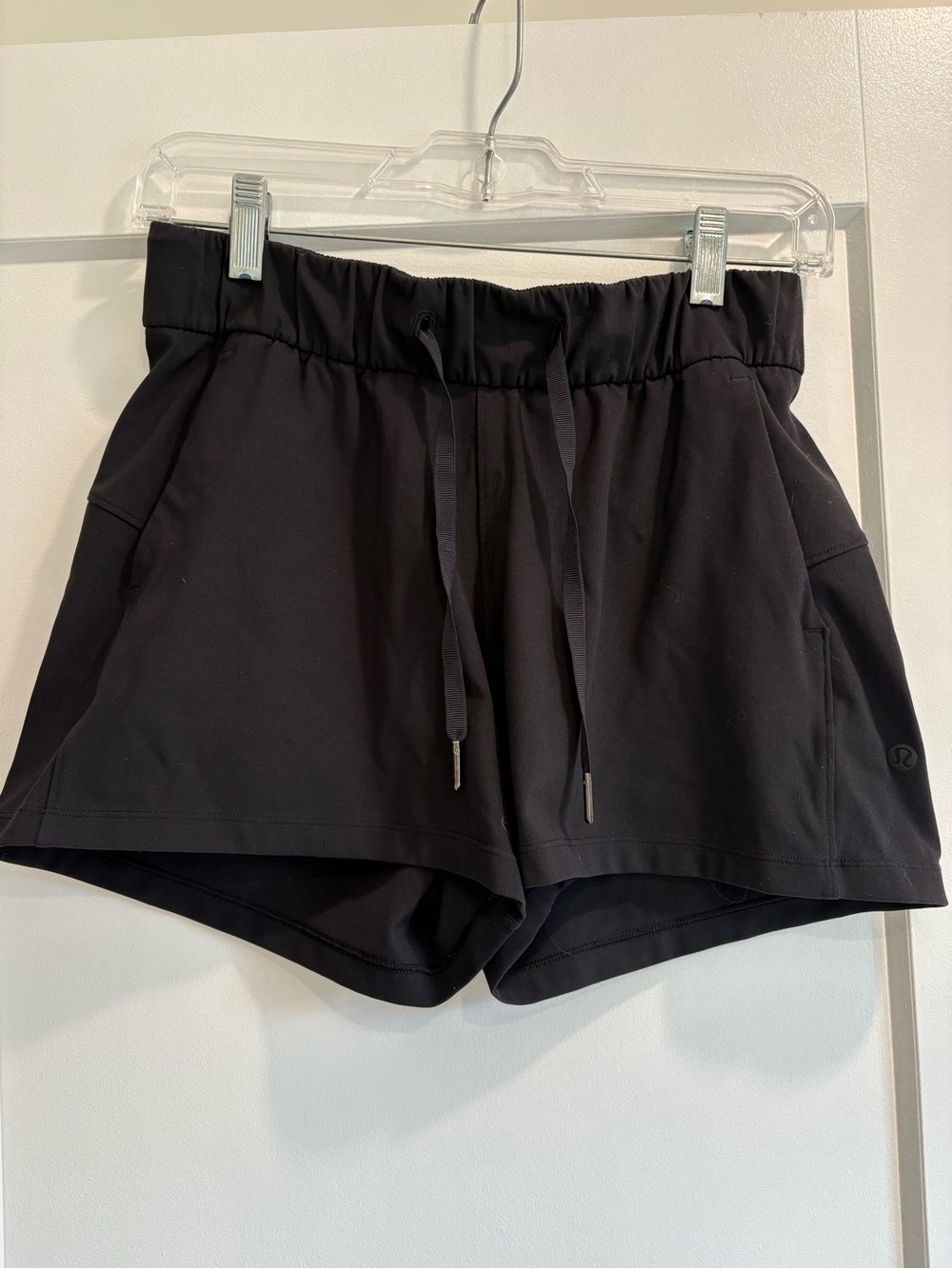 lululemon athletica Black Elastic-Waist Athletic Shorts